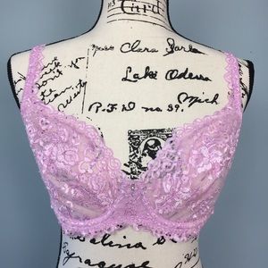 Victoria’s Secret Unlined Demi Lavender Lace Bra